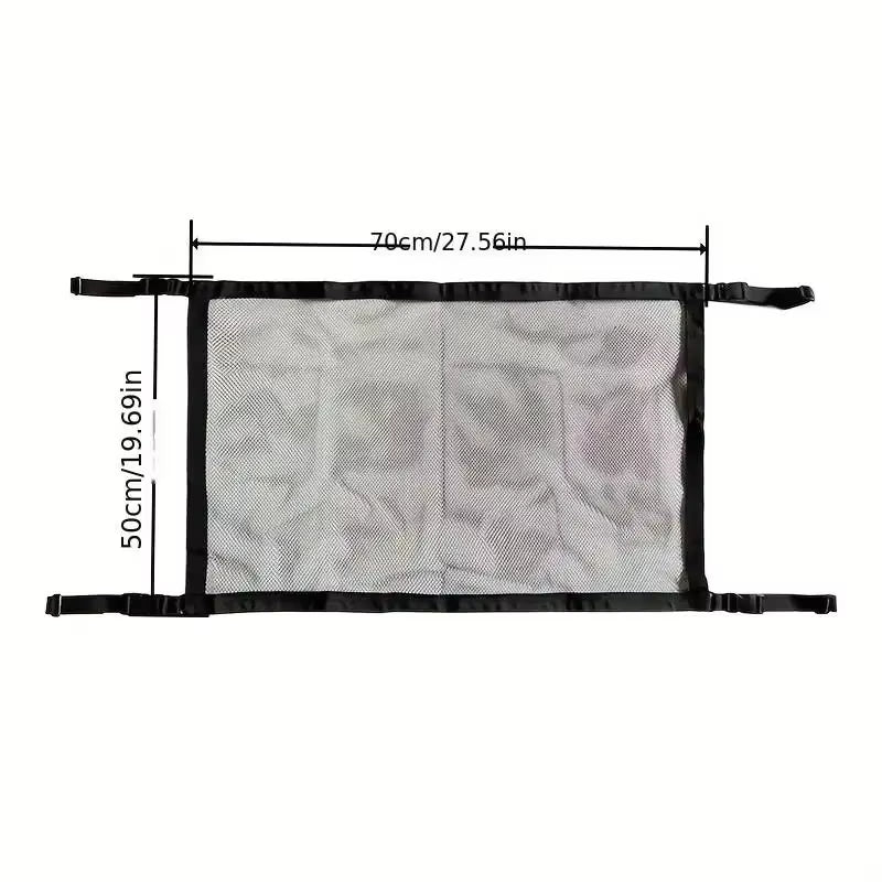 SUV Car Ceiling Storage Net Pocket Car Roof Bag Interior Cargo Net Breathable Mesh Bag Auto Stowing Tidying Interior Accessories