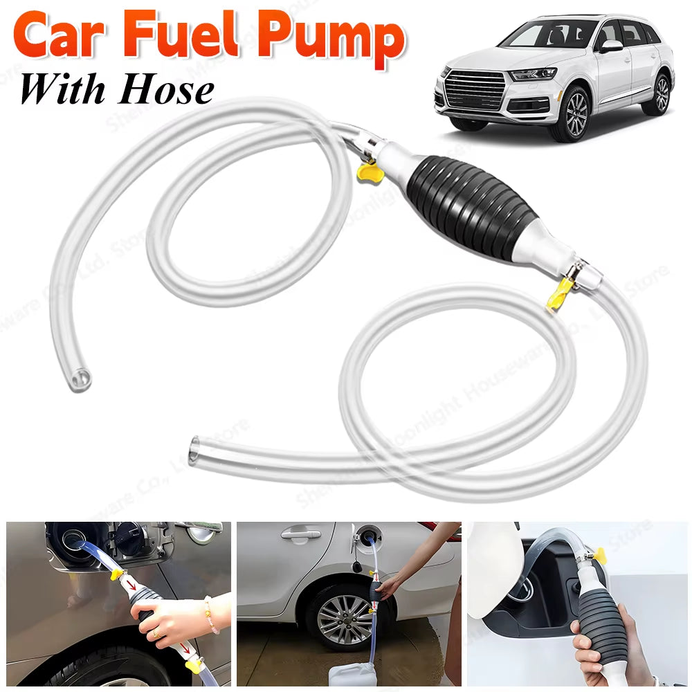 Universal Hand Gas Oil Pump Car Fuel Pump Manual Suction Pipe Gasoline Syphon Pump Auto Engines Fuel Supply System Accessories