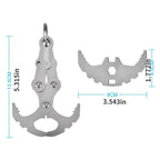 Folding Grappling Hook Multifunctional Stainless Steel Survival Outdoor Climbing Claw Carabiner Camping Gear Multitool Edc Gear