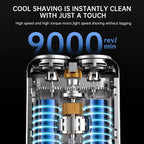 Mini Electric Shaver Dual Head Waterproof Type-C Rechargeable Shaver Travel Rotary Razor Men'S Portable Hair Beard Trimmer Tool