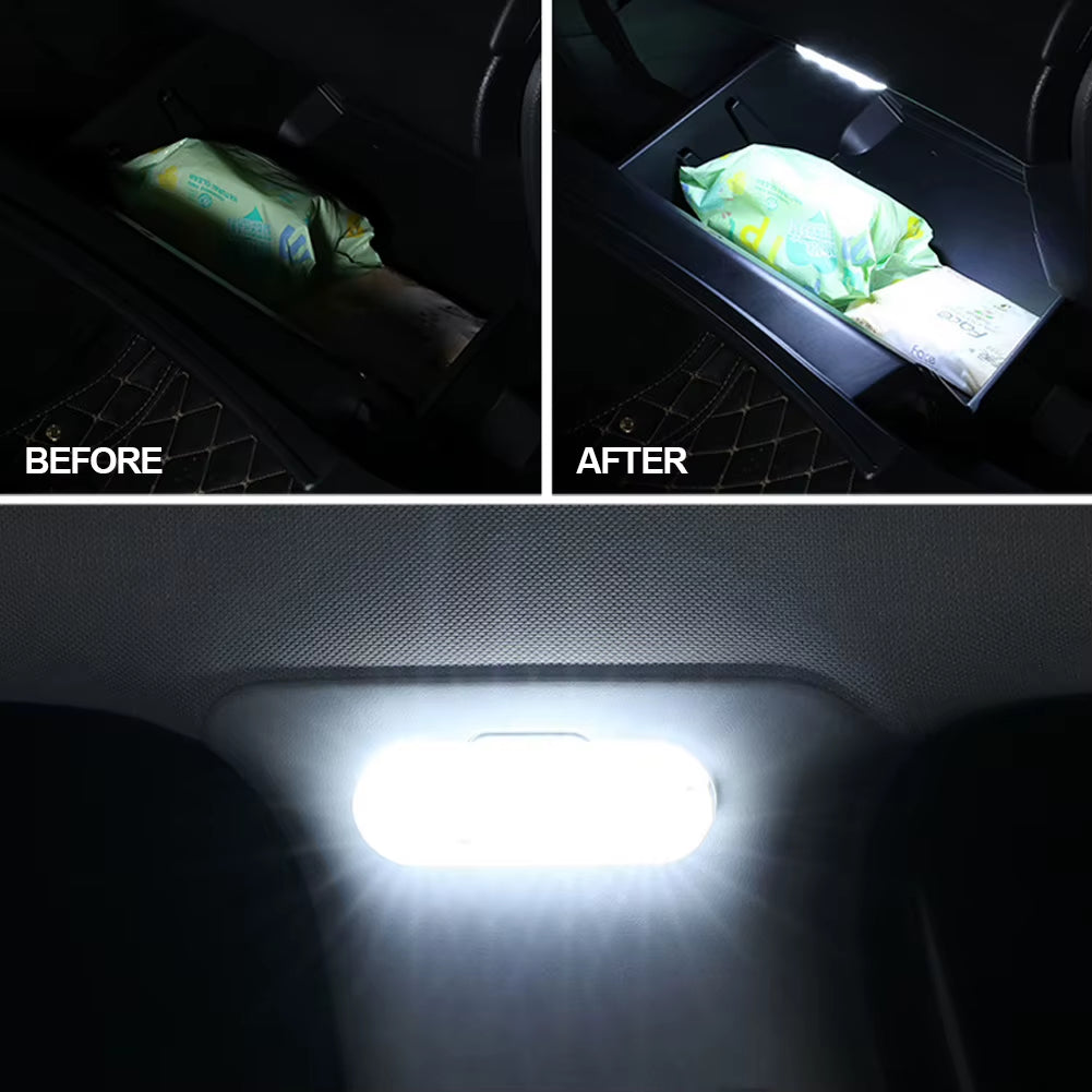 Car Interior Light LED Car Proof Touch Flash Light Door Magnet Touch Light USB Chargeable Battery Car Motorhome Ceiling Lamps