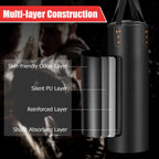4-In-1 Hanging Boxing Bag Set with 12OZ Boxing Gloves