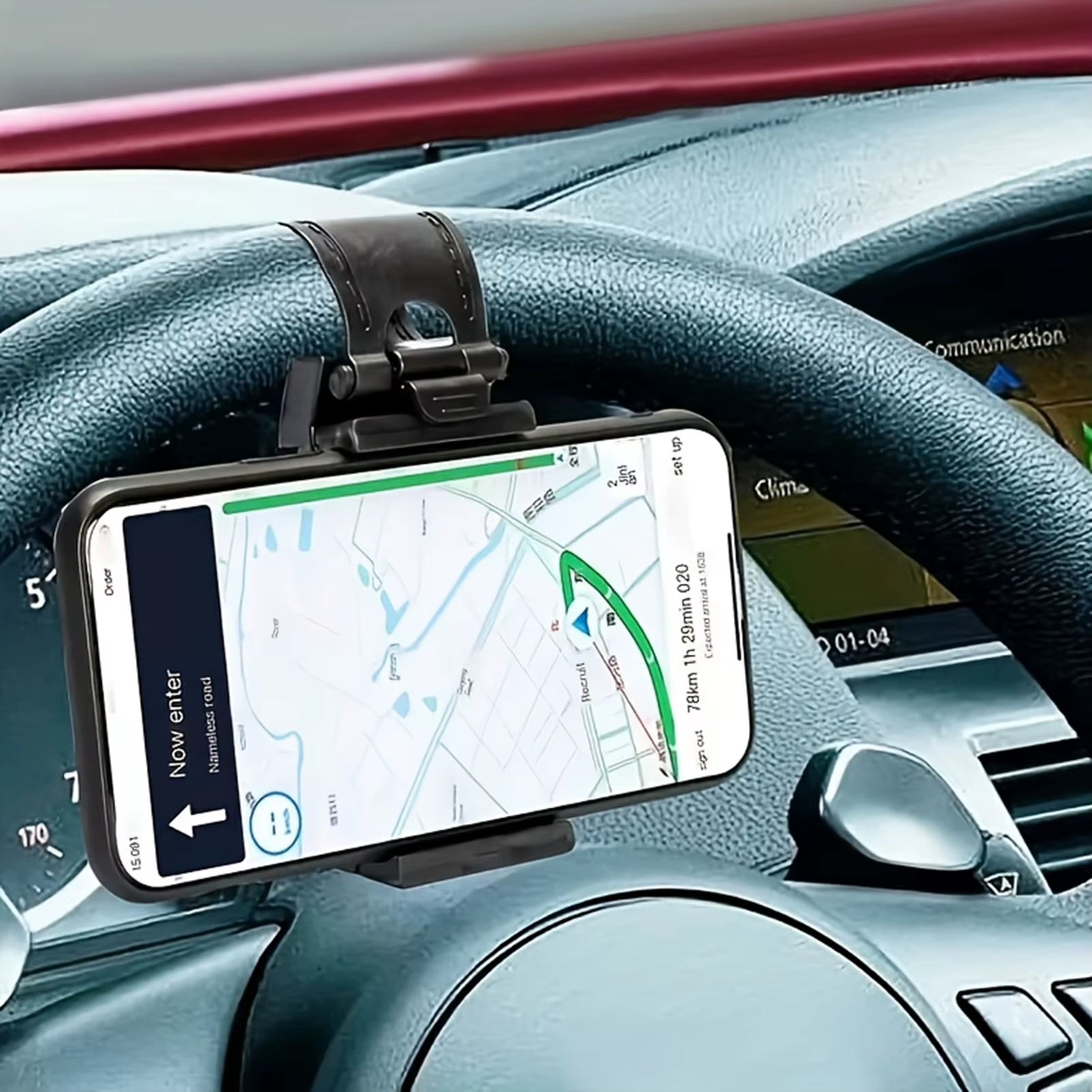 Car Steering Wheel Phone Holder Hook Mount  Navigation Mobile Phone Bracket Support in Car for Iphone Xiaomi Samsung