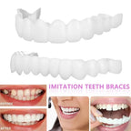 Upper Lower Fake Teeth Cover Perfect Bright Veneers Comfort Fit Flex Dentures Braces Whitening