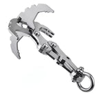 Folding Grappling Hook Multifunctional Stainless Steel Survival Outdoor Climbing Claw Carabiner Camping Gear Multitool Edc Gear