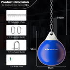 Water Punching Bag with Water Injector and Hanging Accessories