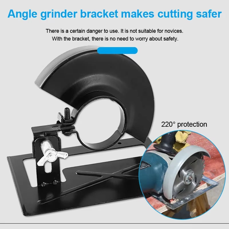 Universal Angle Grinder Bracket Adjustable Metal Angle Grinder Bracket Saw Rack Base Sliding Angle Bracket DIY Woodwoking Tools