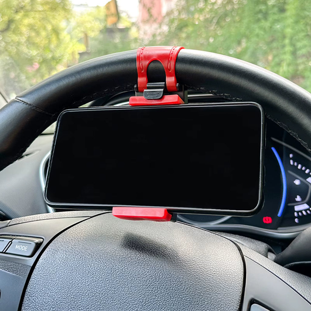 Car Steering Wheel Phone Holder Hook Mount  Navigation Mobile Phone Bracket Support in Car for Iphone Xiaomi Samsung