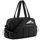 Travel Handbag with Large Waterproof PVC Pocket for Wet and Dry Separation Storage Gym Bag 5 Exterior Pockets Carry-On Bag