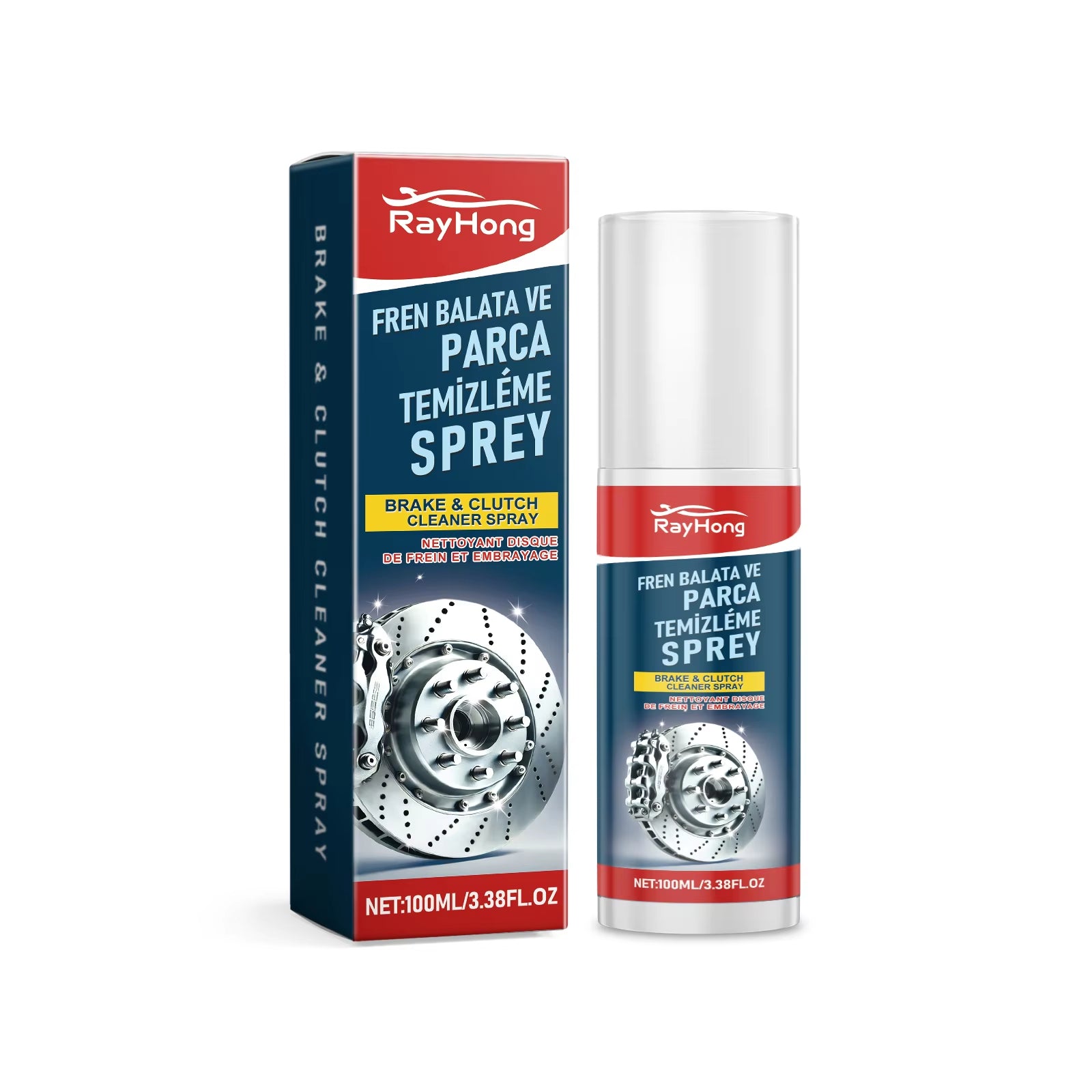 Professional Car Brake Cleaner Spray Reduces Brake Noises Polishing and Maintenance Cleaner Prevent Wheel Rust & Corrosion 100ML