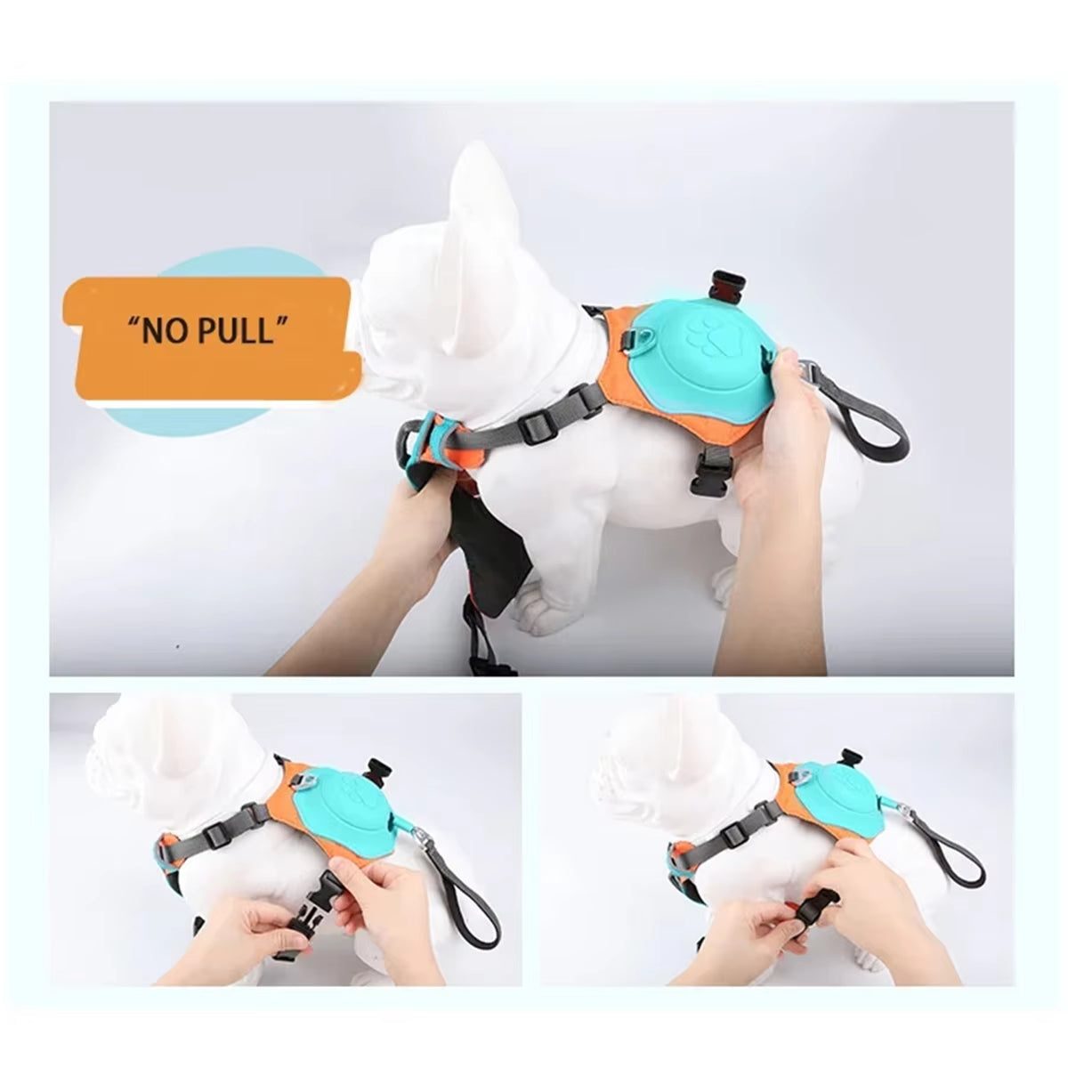 A59T 2-In-1 No Pull Dog Harness with Retractable Leash,Automatic anti Burst Impact Function,Adjustable Breathable Dog Vest,Xs